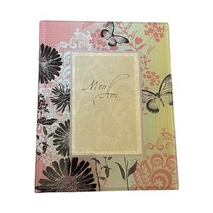 Mon Ami Acrylic Picture Frame Butterflies & Flowers for 4” x 6” Photo Home Decor